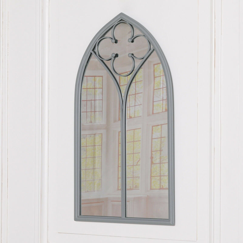 Large Grey Gothic Wall Mirror - Cints and Home