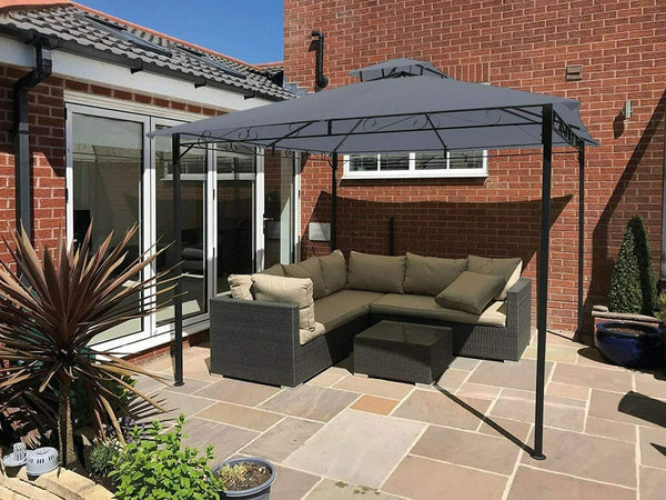 Grey Party Shelter Gazebo - Cints and Home