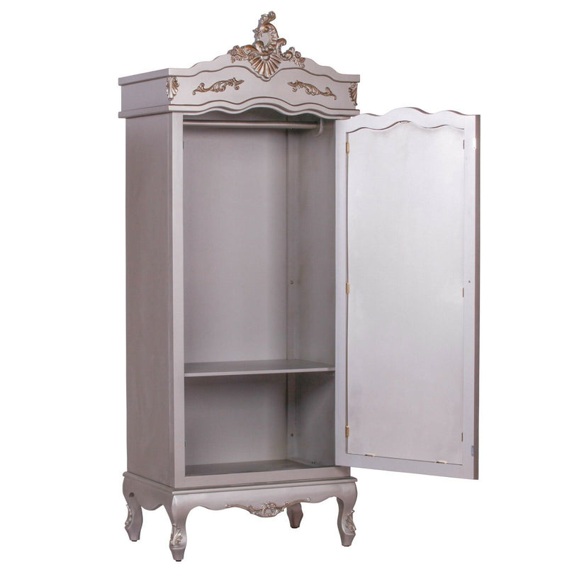 French Style Single Full Mirror Wardrobe - Cints and Home