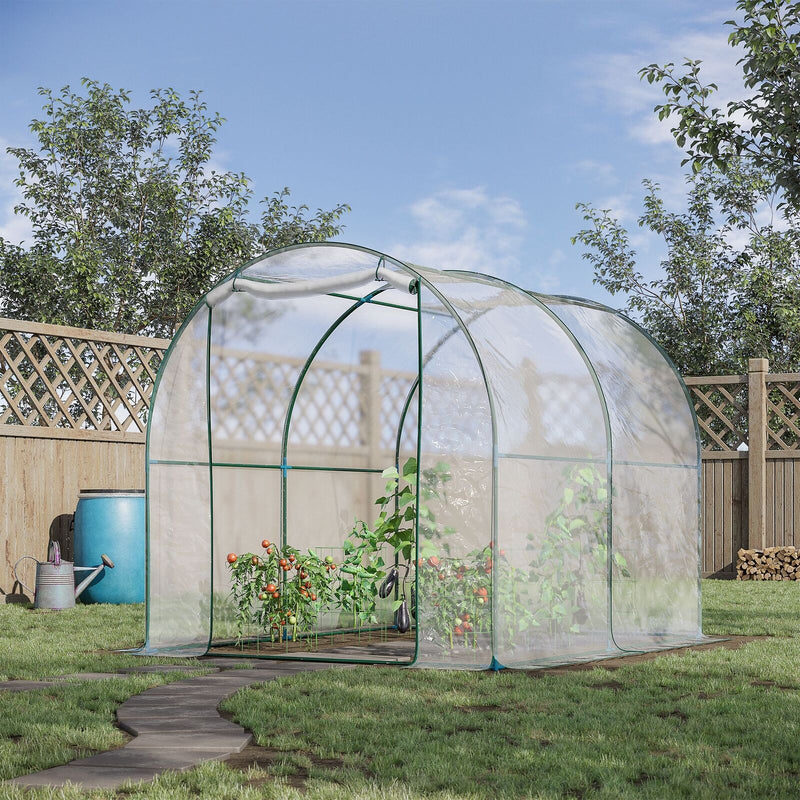Walk-in Polytunnel Greenhouse - Transparent - Cints and Home