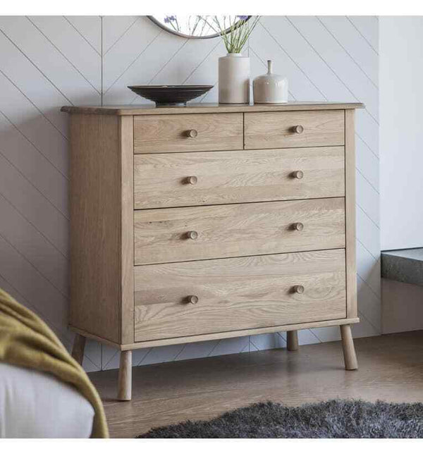 Nordic Style Oak Chest Of Drawers - Cints and Home