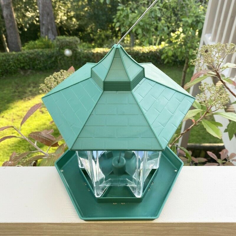 Green Hanging Chalet Bird Feeder - Cints and Home