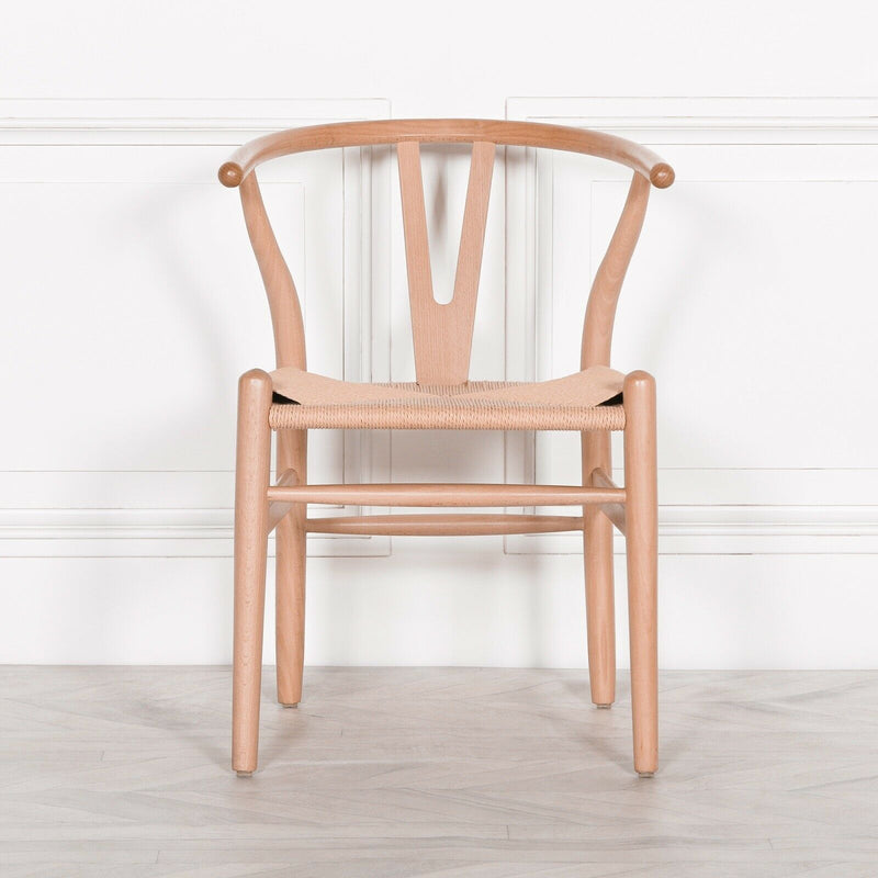 NATURAL WOODEN SCANDINAVIAN DINING CHAIR - Cints and Home