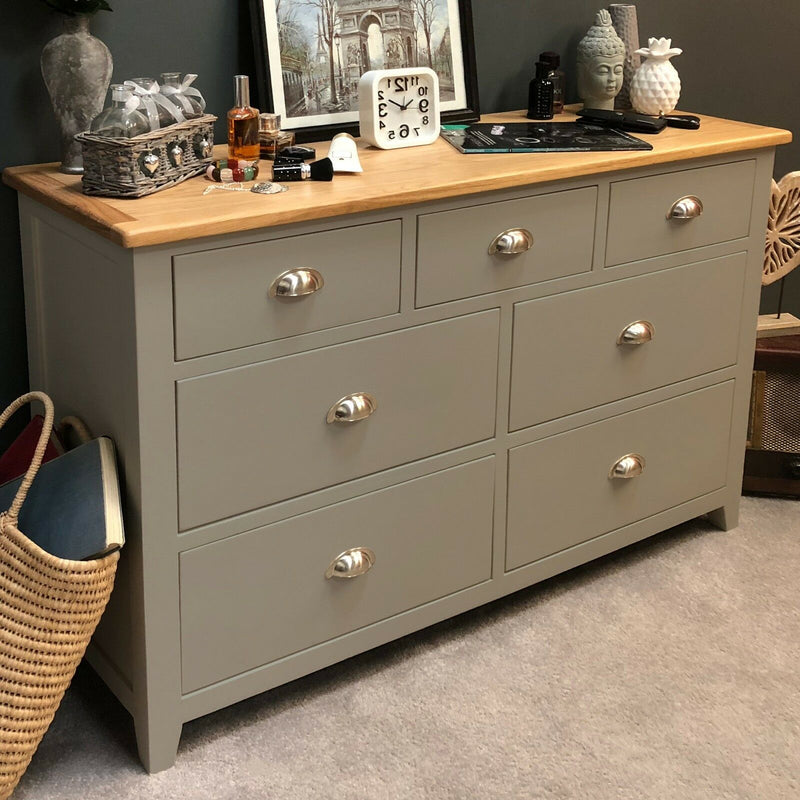Grey Oak Chest of Drawers - Cints and Home