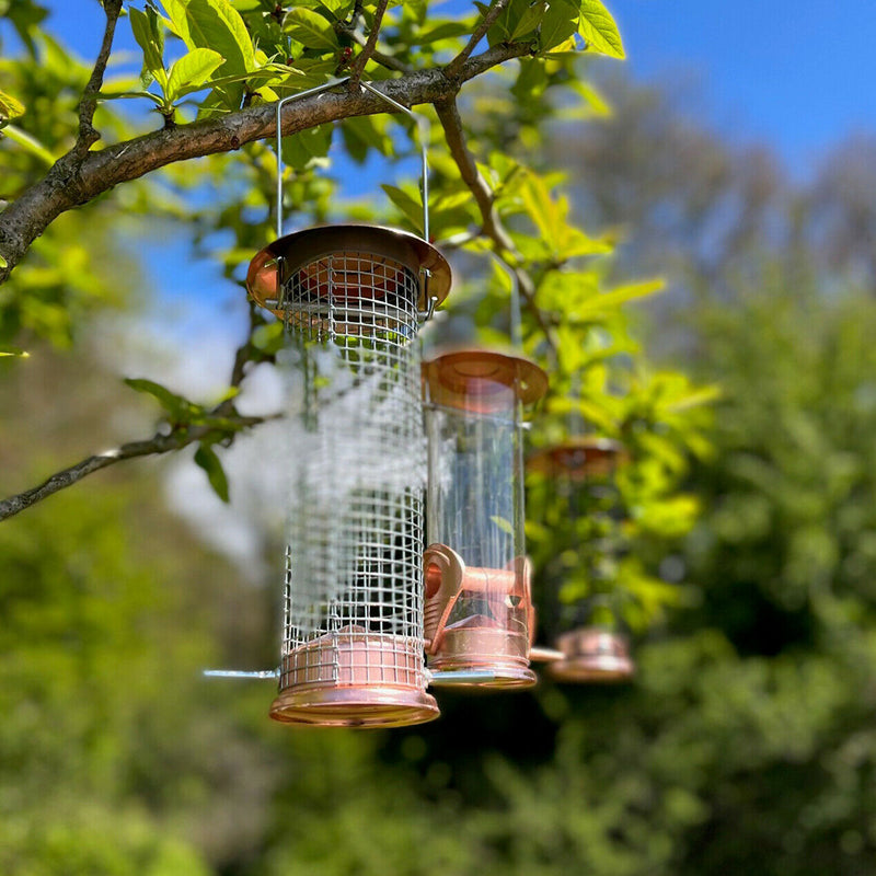 Set of 3 Copper Style Bird Feeders - Cints and Home
