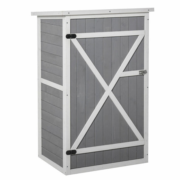 2 Shelves Grey Storage Shed - Cints and Home