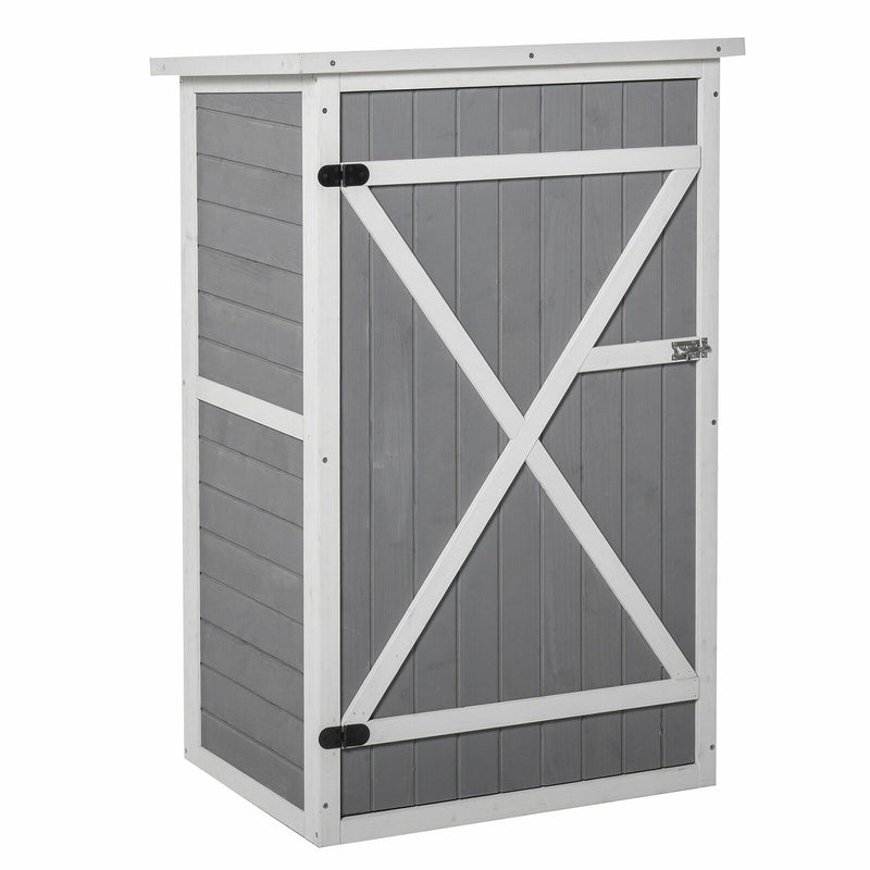 2 Shelves Grey Storage Shed - Cints and Home