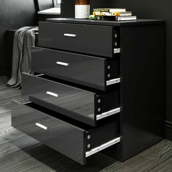 High Gloss Chest of 4 Drawers - Cints and Home