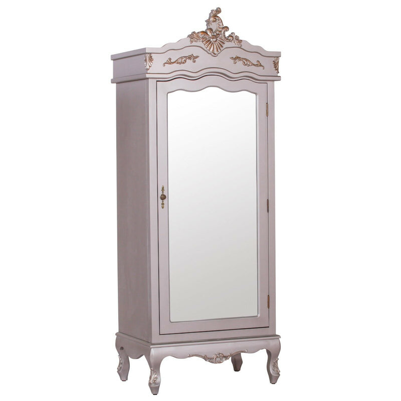 French Style Single Full Mirror Wardrobe - Cints and Home