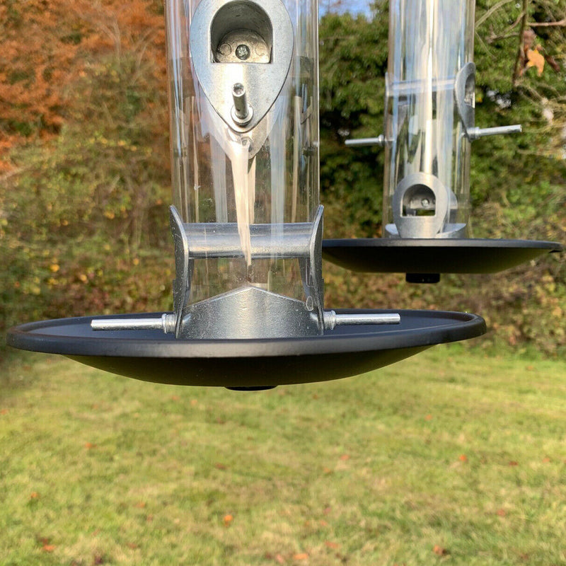 Set of 2 Bird Feeder with Seed Catcher Tray Attachment - Cints and Home