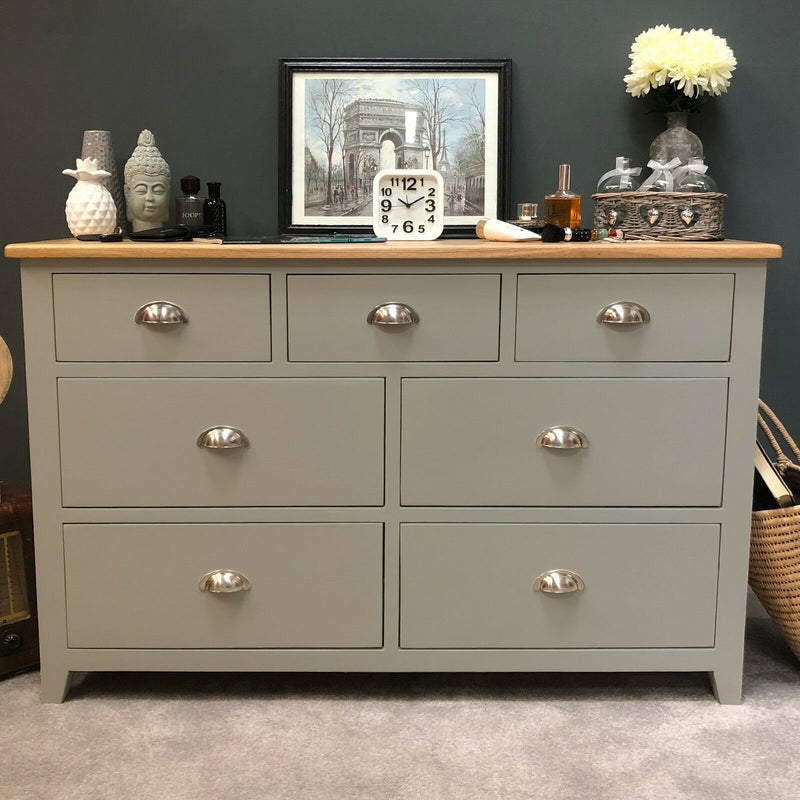 Grey Oak Chest of Drawers - Cints and Home