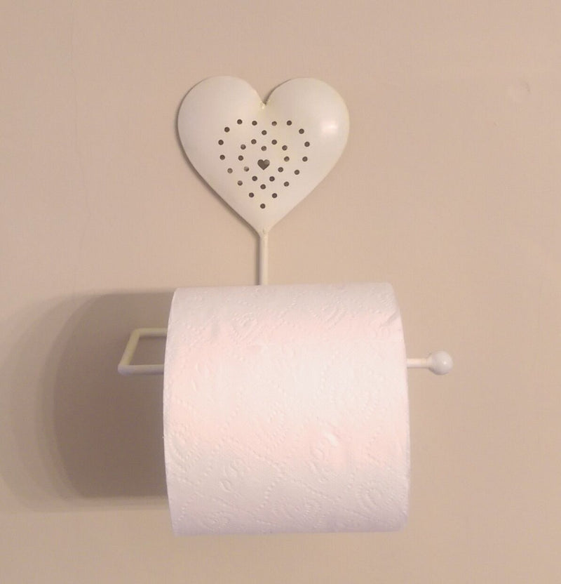 Cream Heart Toilet Roll Holder - Cints and Home