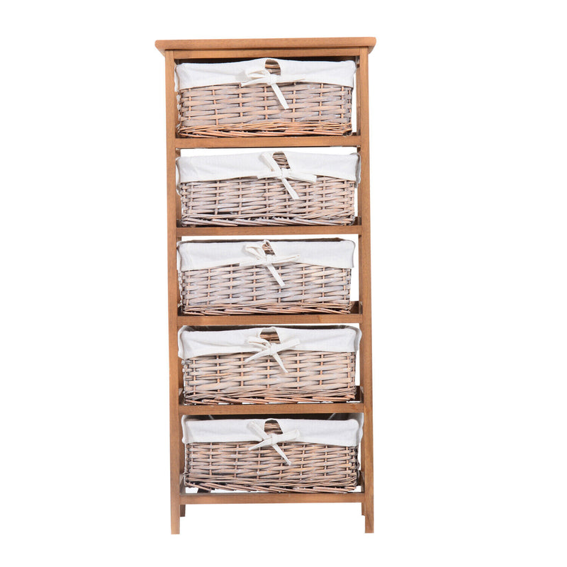 5 Shelve Dresser Wicker for Storage - Cints and Home