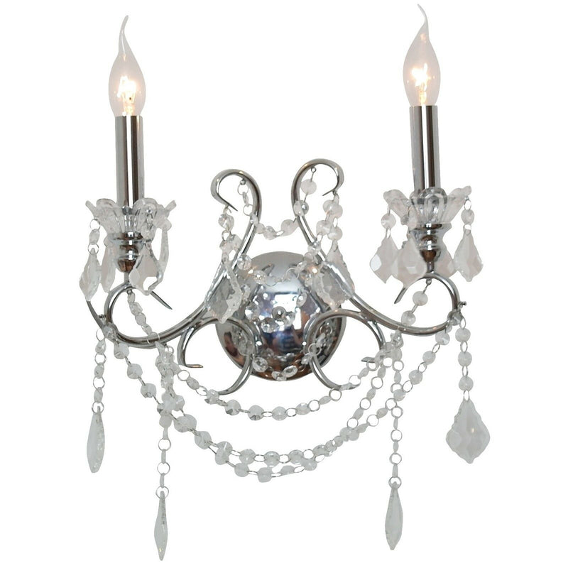 French Style Glass Chrome Chandelier - Cints and Home
