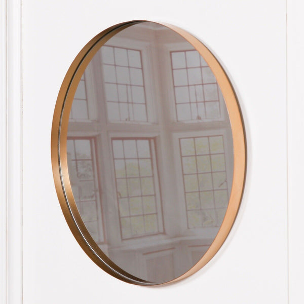 Gold Metal Frame 80cm Wall Mirror - Cints and Home