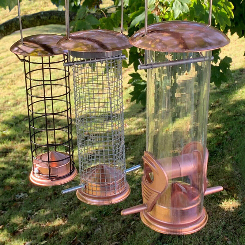 Set of 3 Copper Style Bird Feeders - Cints and Home