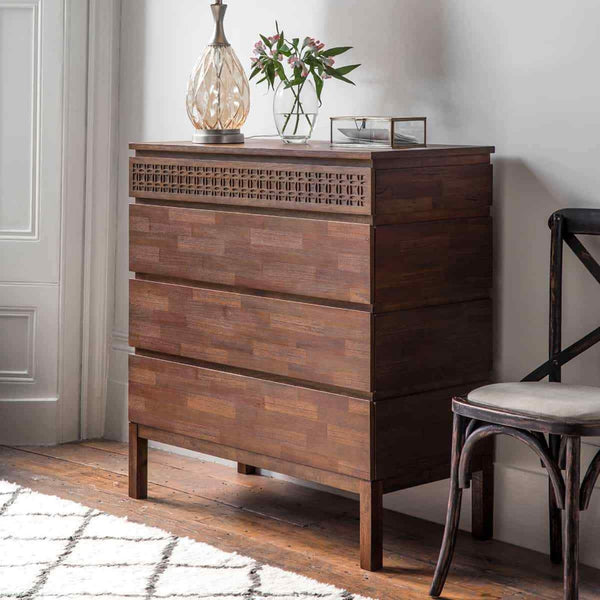 Attractive Finish Chest Of 4 Drawers - Cints and Home