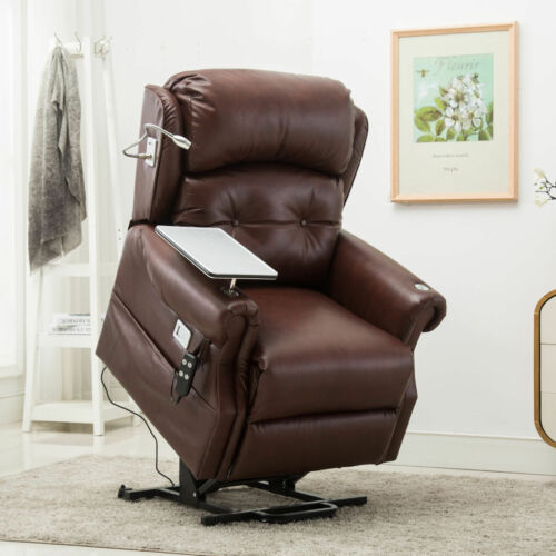 Motor Riser Recliner Chair with USB Brown - Cints and Home