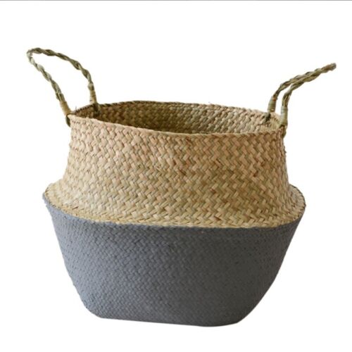 Seagrass Basket - Plant Pot Storage and Woven Wicker Laundry Basket - Cints and Home