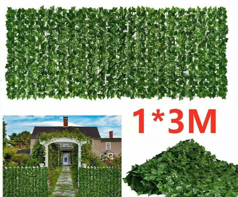 3M Roll Artificial Hedge Garden Fake Ivy Leaf Privacy