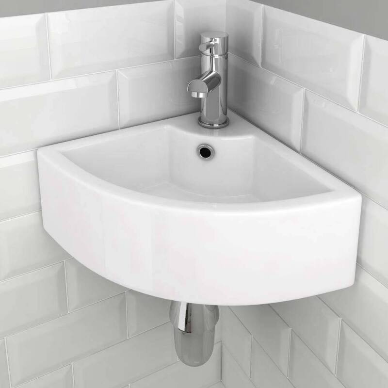 Corner Basin Sink Bathroom Cloakroom Wall Corner - Cints and Home