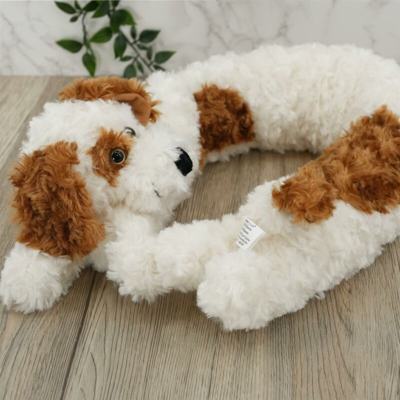 Draught Excluder Draft Door Stopper Novelty Fabric Fleece Cream Dog Design - Cints and Home
