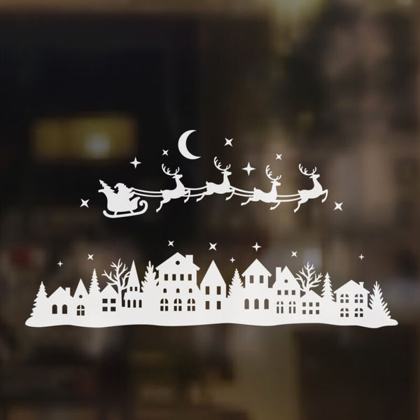 Santa Sleigh Christmas Window Sticker