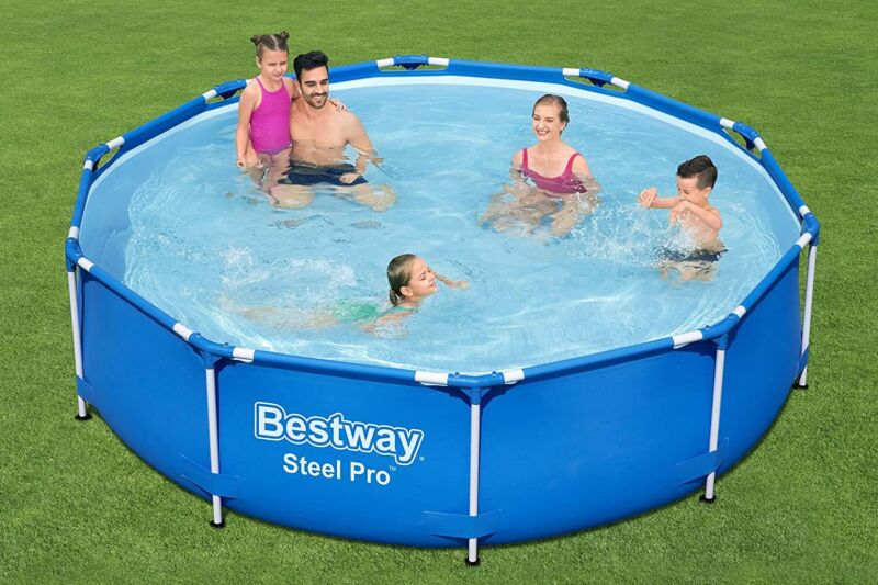Bestway Steel Pro Round Frame Swimming Pool Outdoor