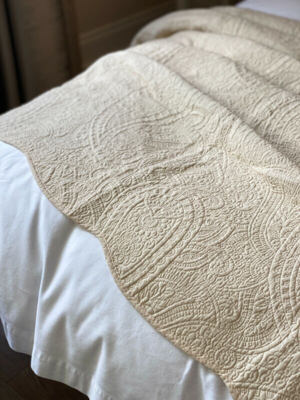 Luxury Cotton Double King Bedspread Quilt Throw