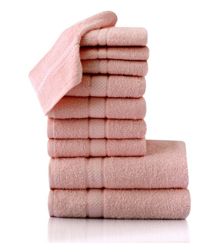 100% Egyptian Cotton 10 PCs Bale Pack Towels Washcloths