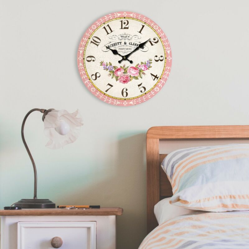 Vintage Rustic Wooden MDF Wall Clocks 34cm - Cints and Home