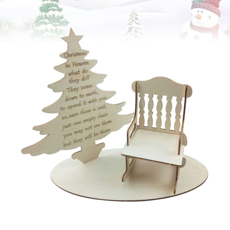 4 PCS Wooden Winter Centerpieces for Table