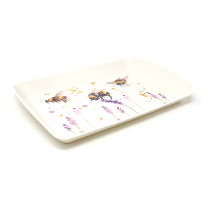 Small Serving Tray Country Life Bees Floral Kitchen