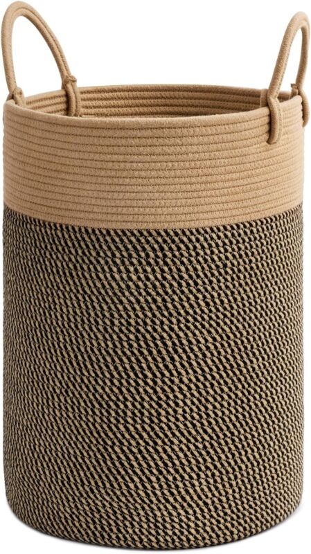 Laundry Basket Natural Cotton Hand-Woven Rope