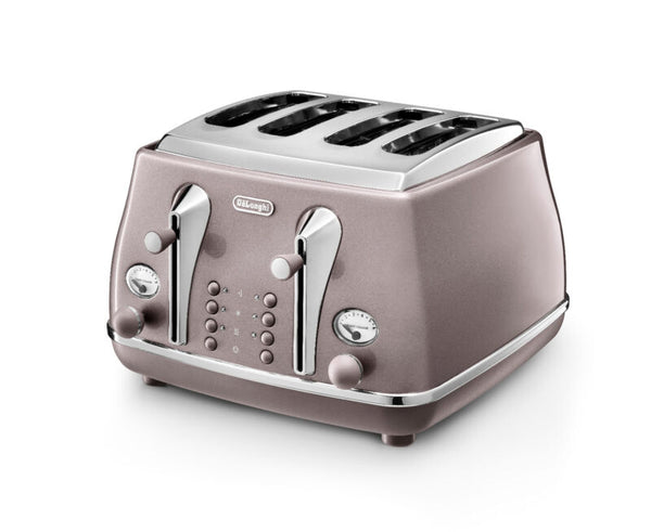 De'Longhi Icona Metallics 4 slice Metallic Pink Toaster