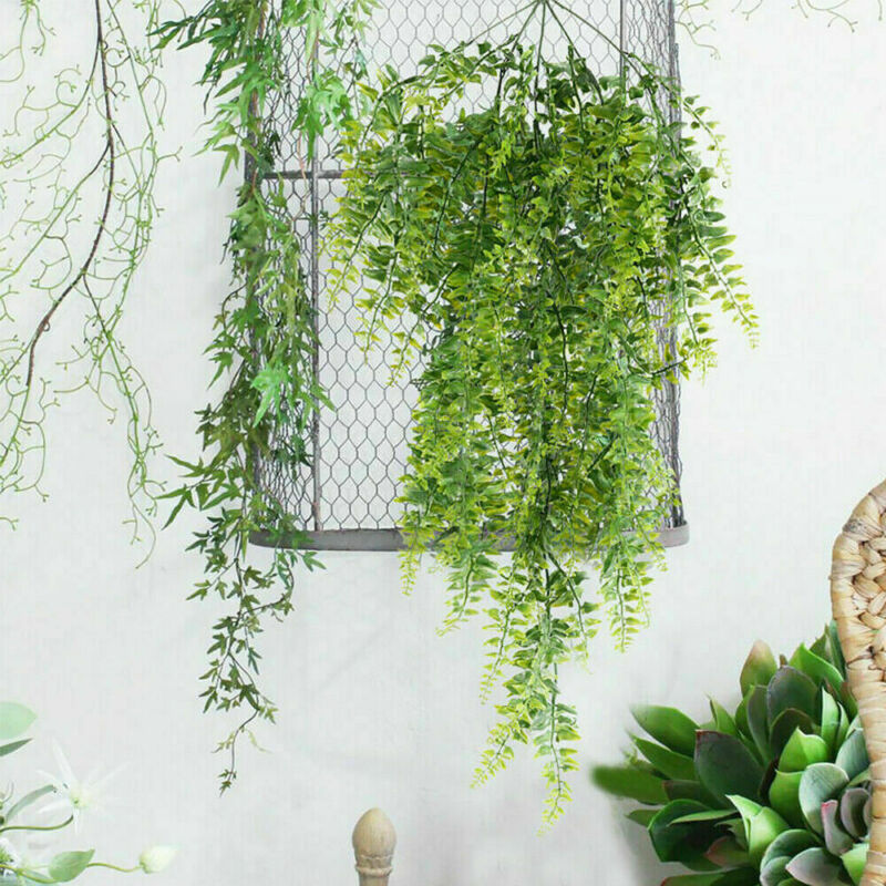 Artificial Hanging Plants Fake Fern Trailing