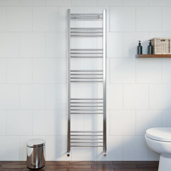 Modern Bathroom Heated Towel Rail Radiator Straight Chrome 22 Rails - Cints and Home