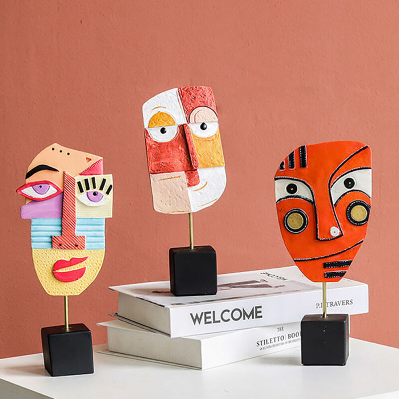 Novelty Abstract Face Statue - Cints and Home