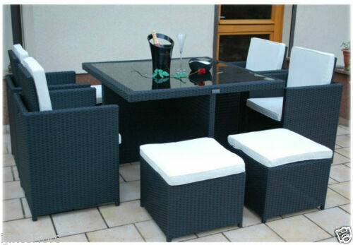 Cube rattan garden furniture set