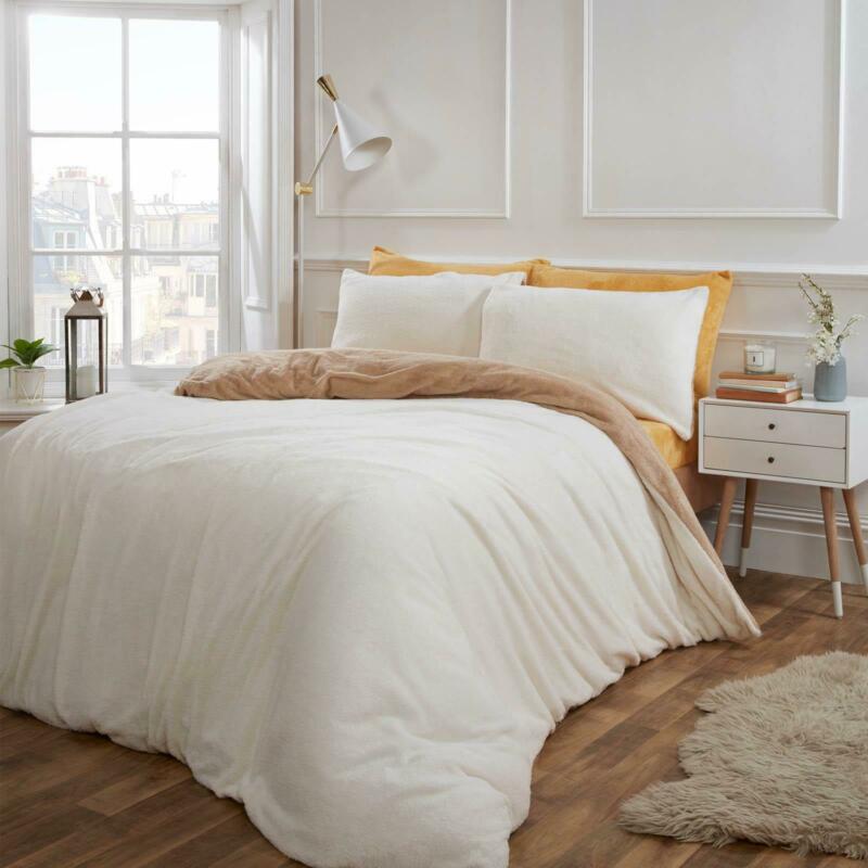 Reversible Latte mink Duvet Cover with Pillowcase - Cints and Home