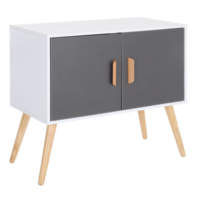 Grey Sideboard Cabinet Kitchen Storage Cupboard - Cints and Home