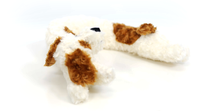 Draught Excluder Draft Door Stopper Novelty Fabric Fleece Cream Dog Design - Cints and Home