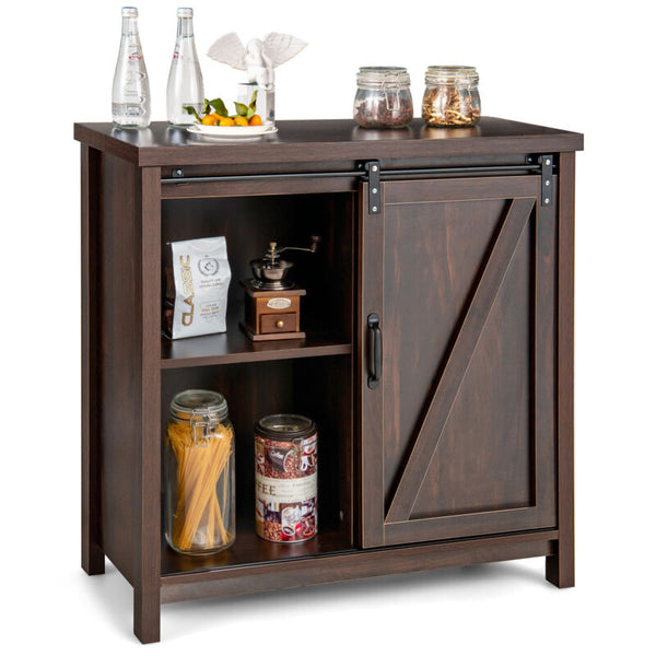 Wooden Sideboard Storage Cabinet Buffet Cupboard - Cints and Home