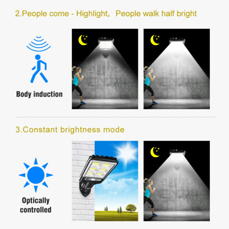 LED Solar Lights PIR Motion Sensor Security Wall