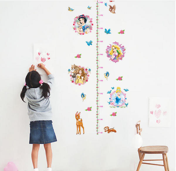 Children Wall Stickers - Princess Growth Chart - Cints and Home