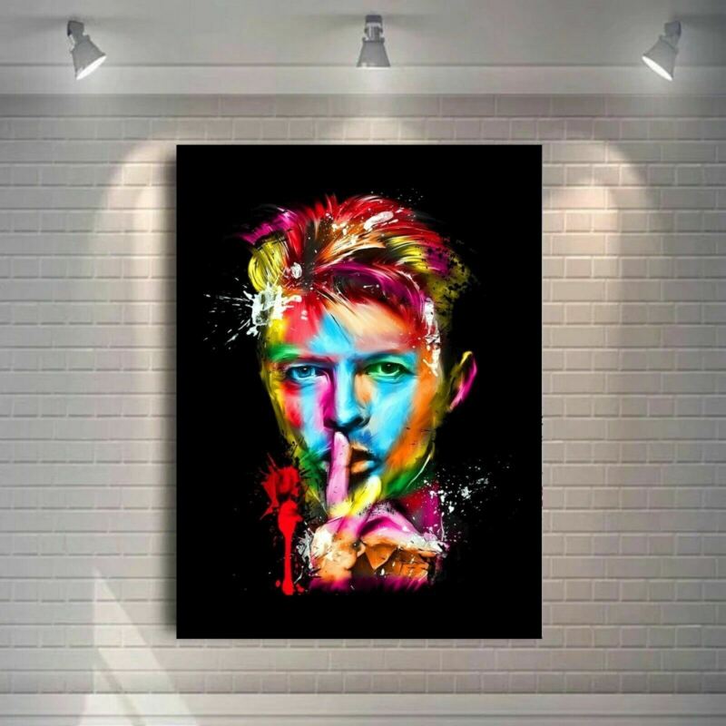 DAVID BOWIE COLOURFUL DEEP FRAMED CANVAS WALL ART PRINT - Cints and Home