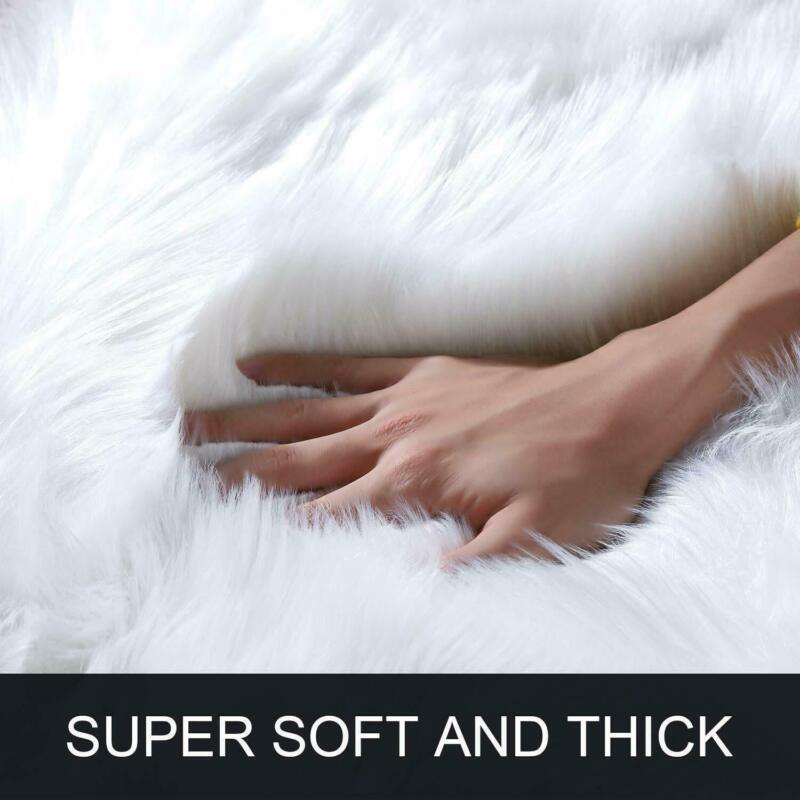Extra Large Soft Fluffy Faux Fur Sheepskin Rug Warm