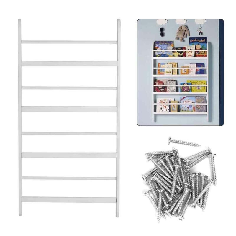 White Children Bookcase Kids Display Bookshelf Storage - Cints and Home