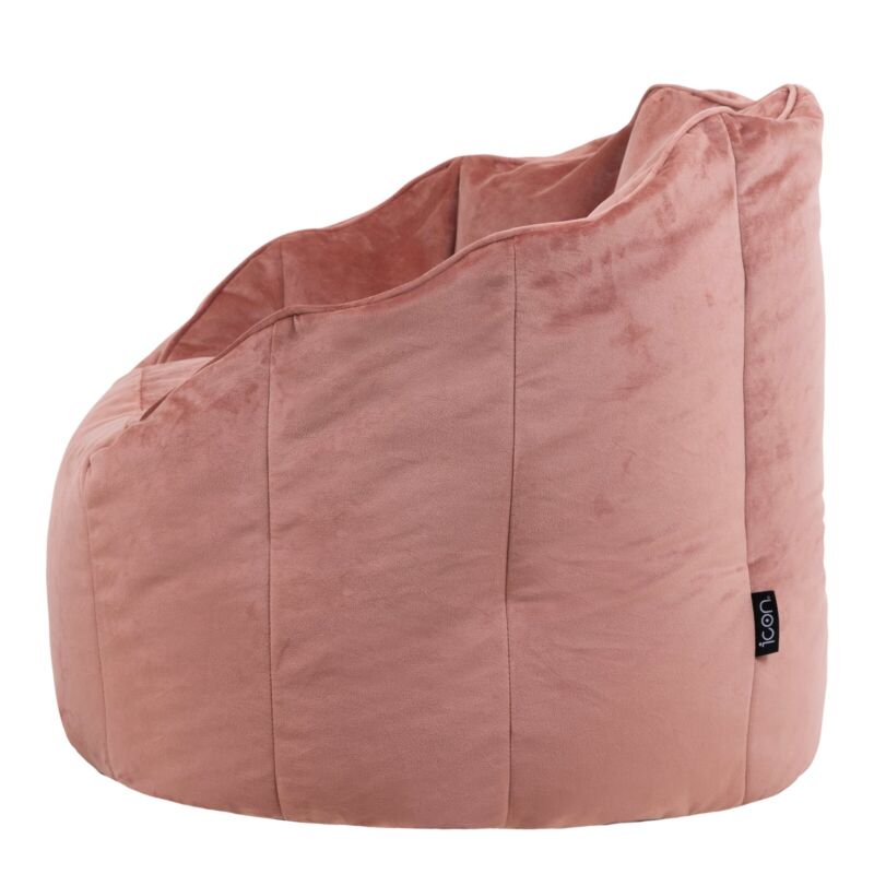 Velvet Oyster Bean Bag Accent Chair