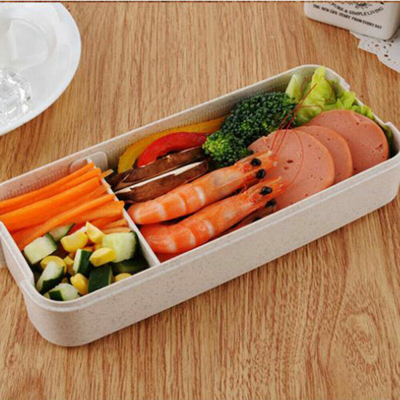 3 Layer Lunch Box Spoon Fork Dinnerware Bento